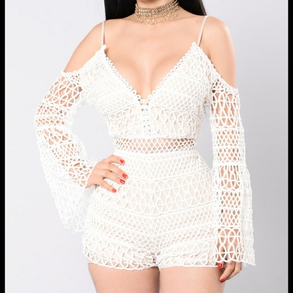Fashion Nova Other - 🎉💲Sale💲🎉White Crochet Romper